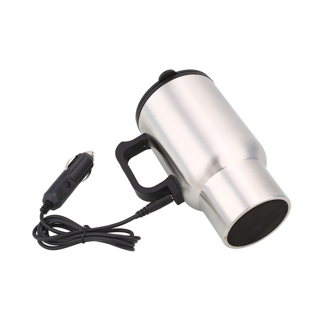 Travel Car Coffee Drinks Electric Heated Cup 450ML Thermos Insulated Mug 12V